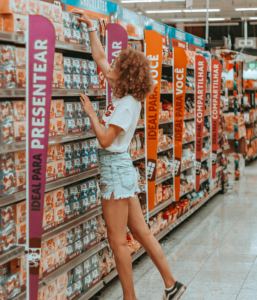 woman in a supermarket