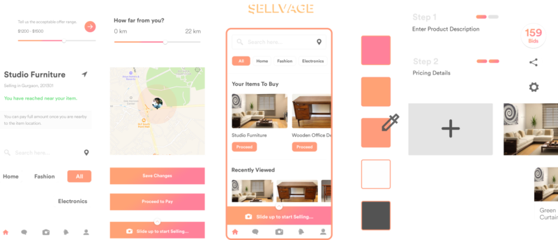 marketplace app development - sellvage - components