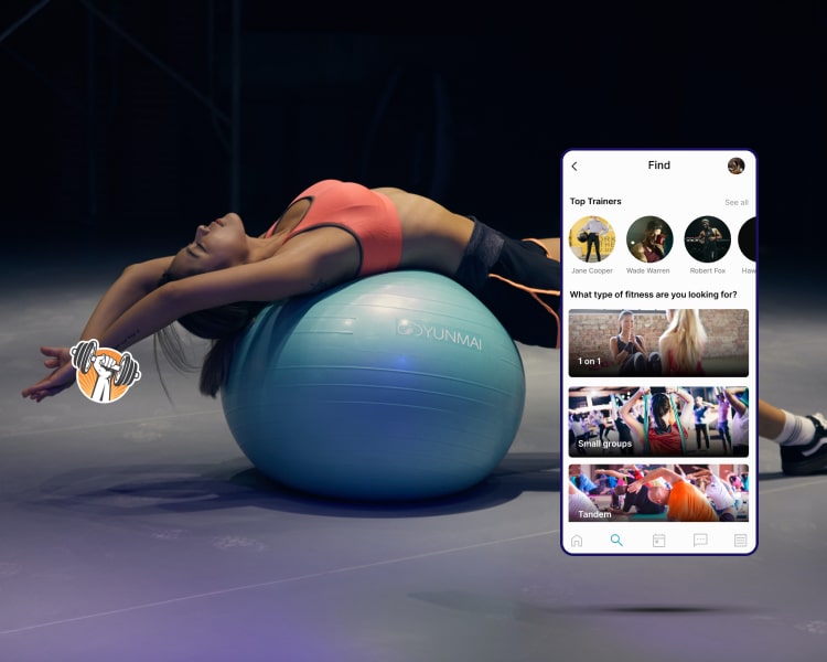 personal trainer app development - my perfect trainer - explore page