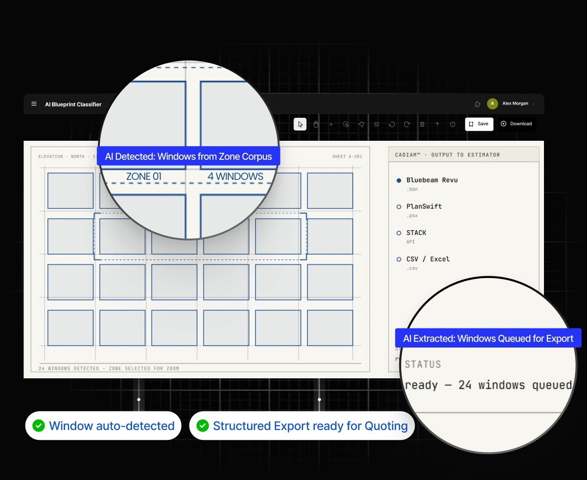 AI window takeoff for enterprise estimating teams — auditable accuracy, your tenant, your data