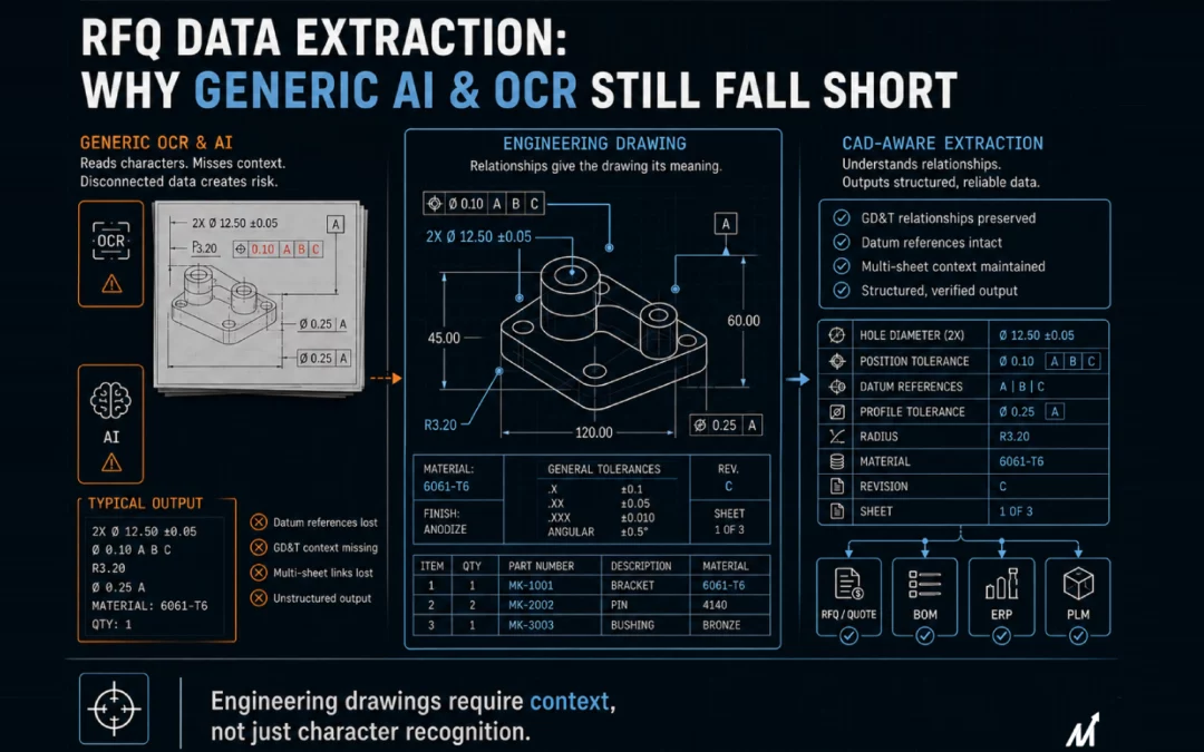 RFQ Data Extraction: Why OCR and Generic AI Fall Short on Engineering Drawings